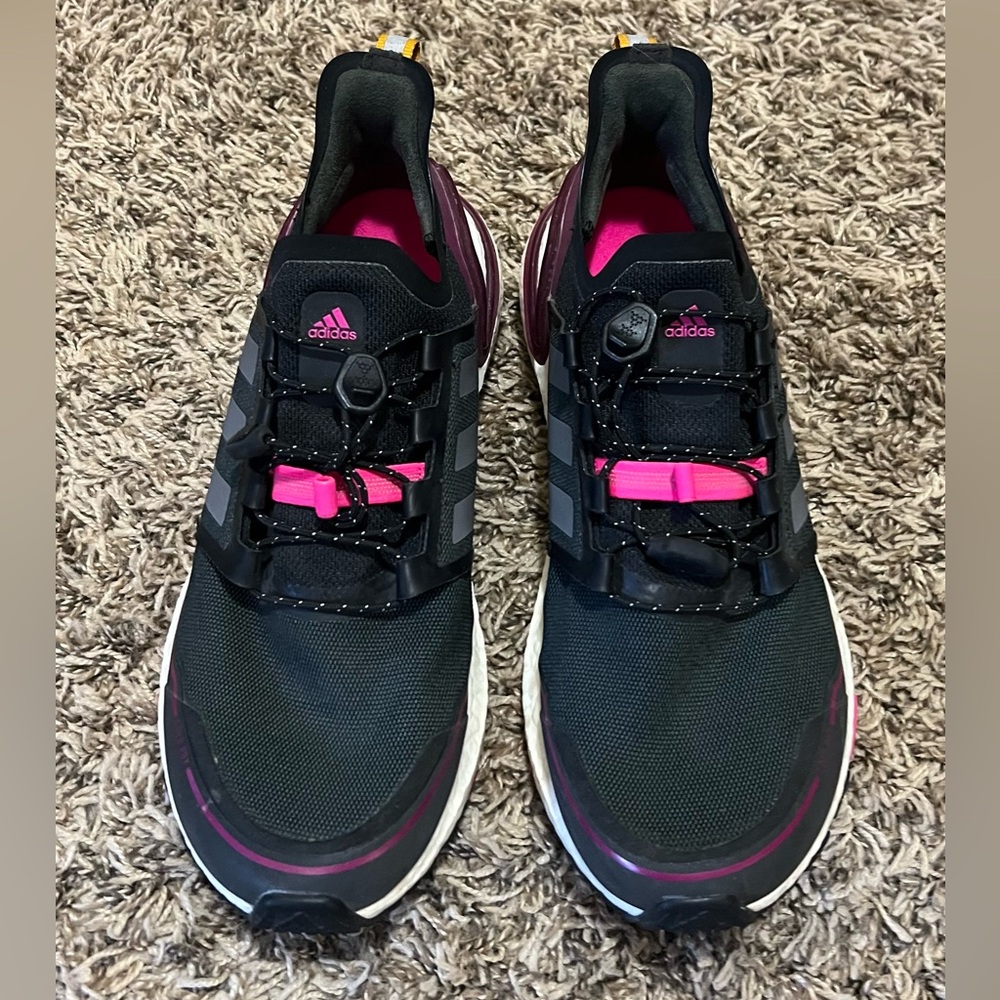 Adidas Boost Women's Black and Pink Athletic Shoes